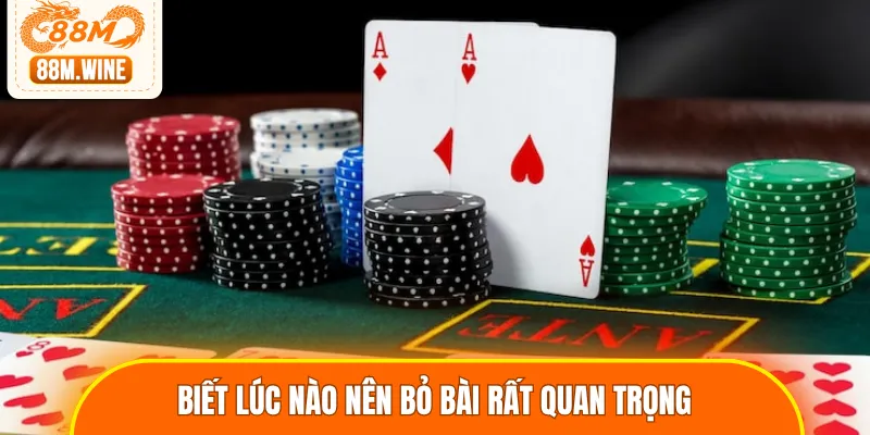 Biết lúc nào nên bỏ bài sẽ rất quan trọng khi chơi poker